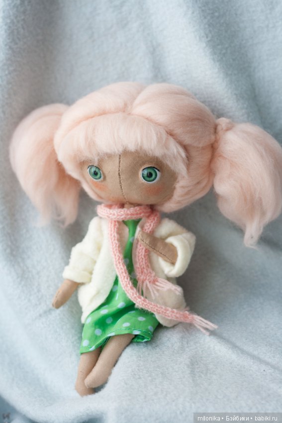 Девочка Персик — Авторские текстильные куклы: Вальдорфские (фото 6)