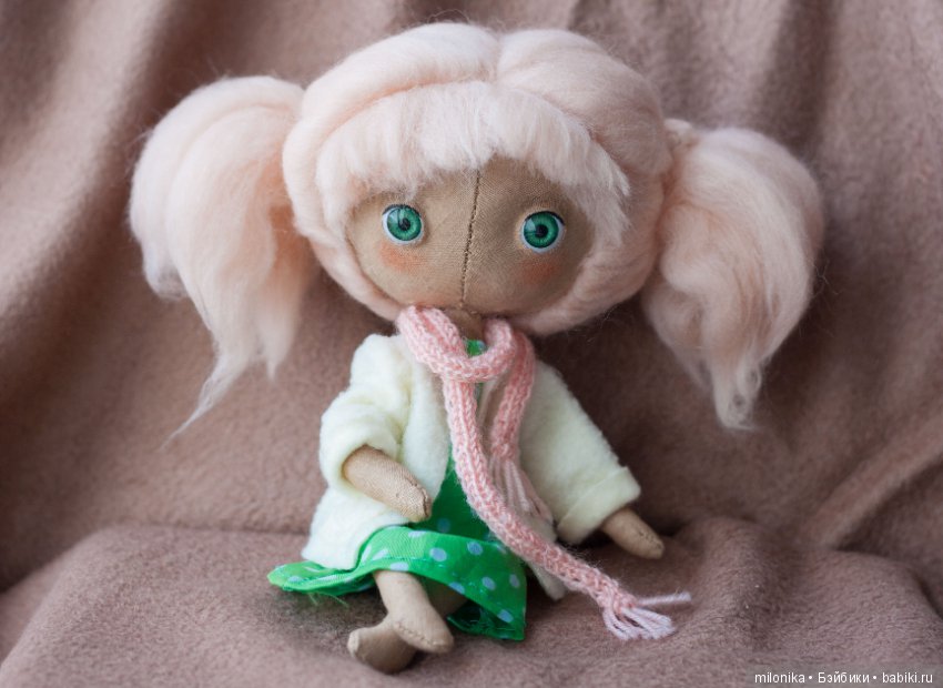 Девочка Персик — Авторские текстильные куклы: Вальдорфские