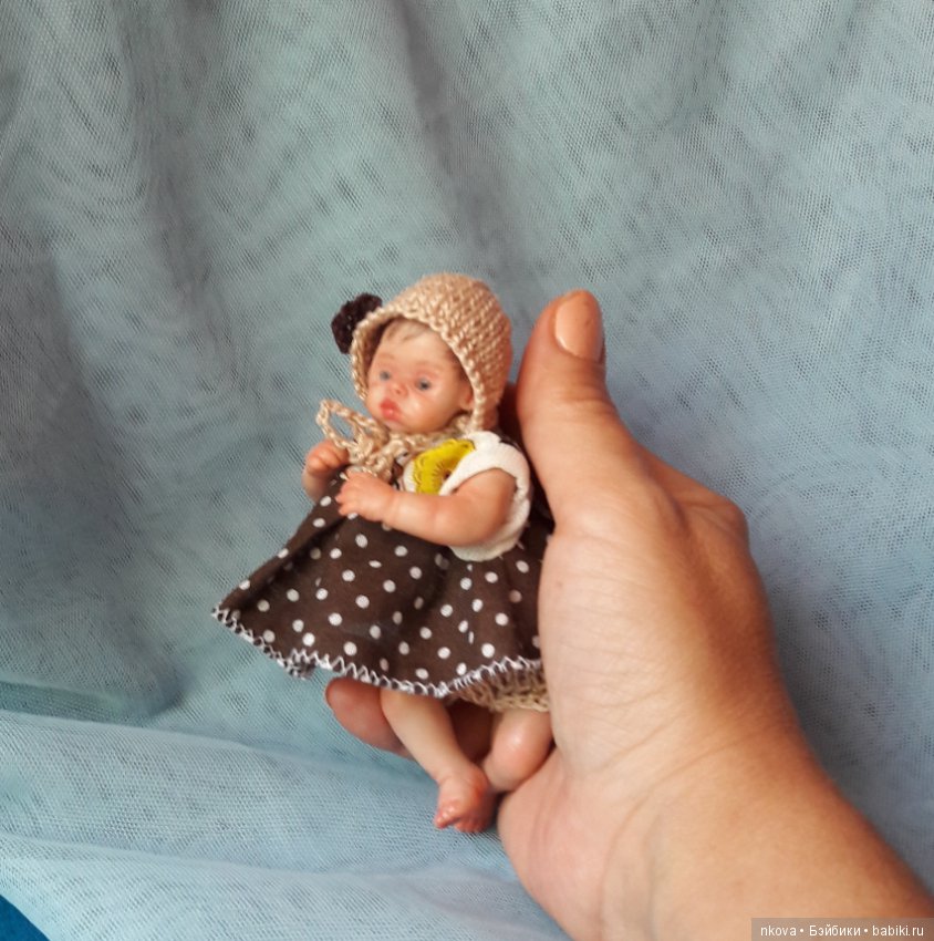 Авторские мини куколки из полимерной глины