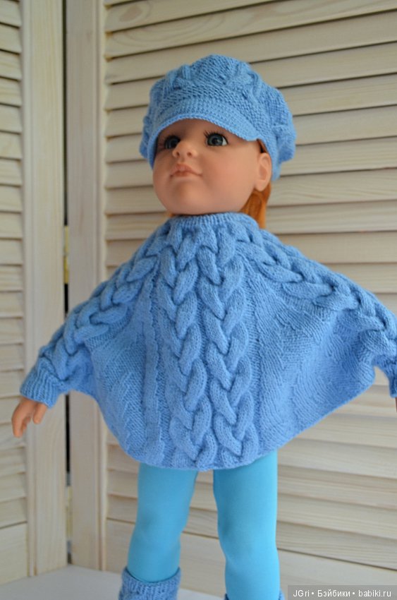 Пончо и кепи для Готц — Одежда и обувь для кукол своими руками: фото (фото 5)