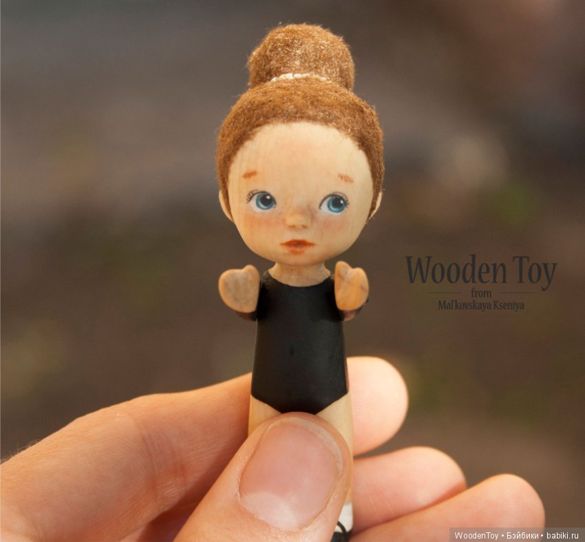 Маленькая гимнастка, деревянная малышка (фото 10)