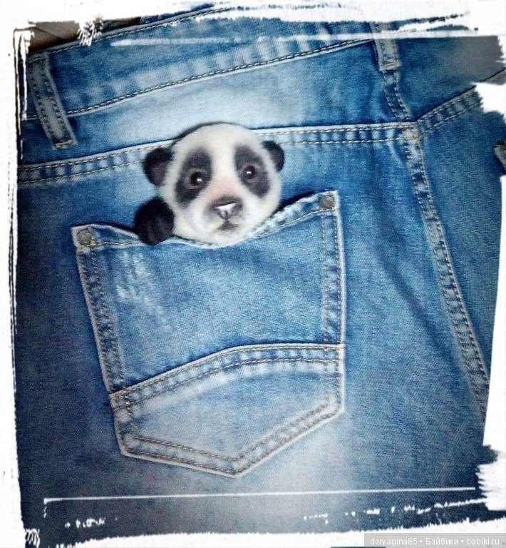 Брошь Панда — Валяные игрушки из шерсти: сухое валяние (фото 5)