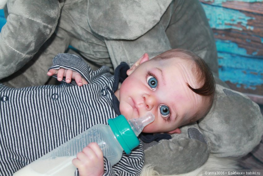 Реборн Маленький глазастик Олли