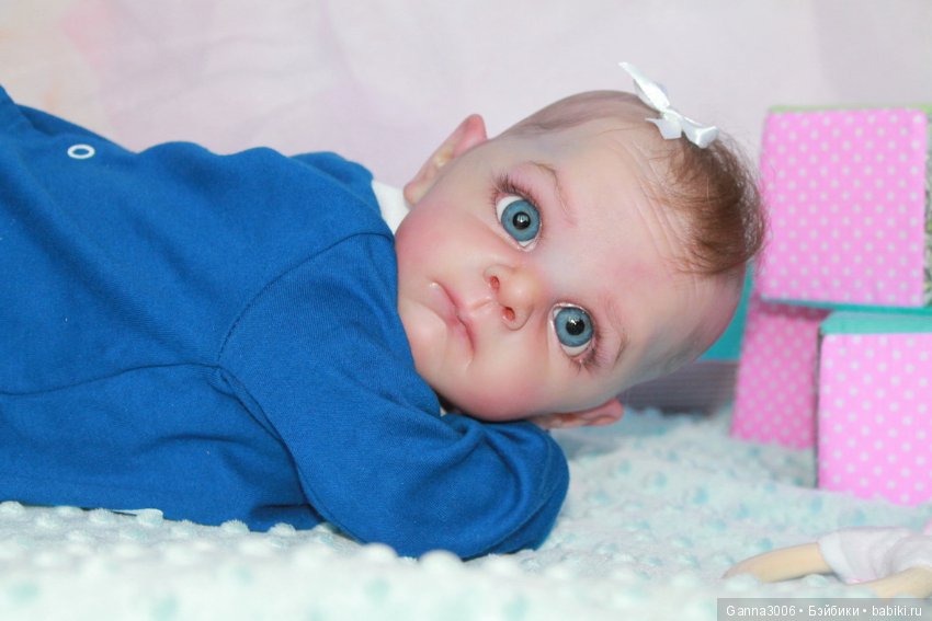 Реборн Маленький глазастик Олли