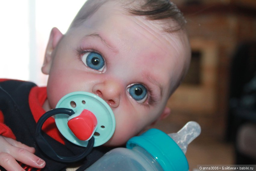 Реборн Маленький глазастик Олли