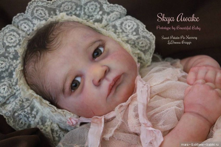 Realborn Skya Awake by Bountiful Baby, автор прототипа Sweet Potato Pie Nursery