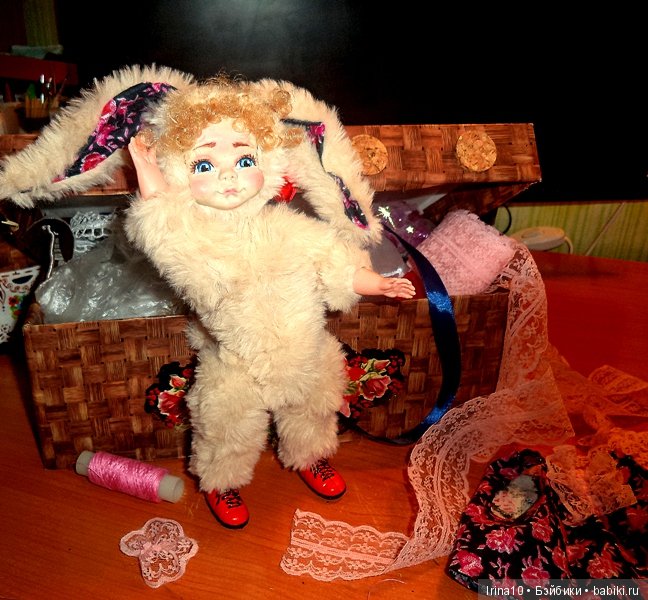 Зайка - Мой первый опыт по созданию тедди долл (фото 2)