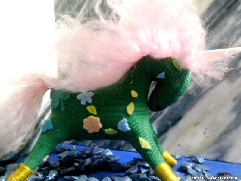 Цветочный единорог — Текстильные игрушки и примитивы: кофейные (фото 4)