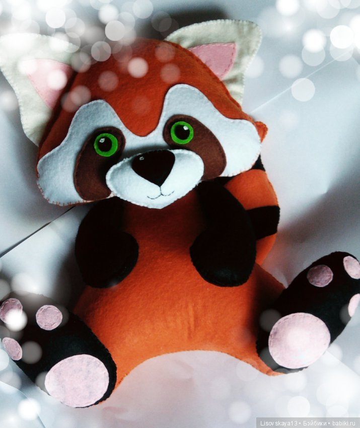 Красный енот — Текстильные игрушки и примитивы: кофейные (фото 3)