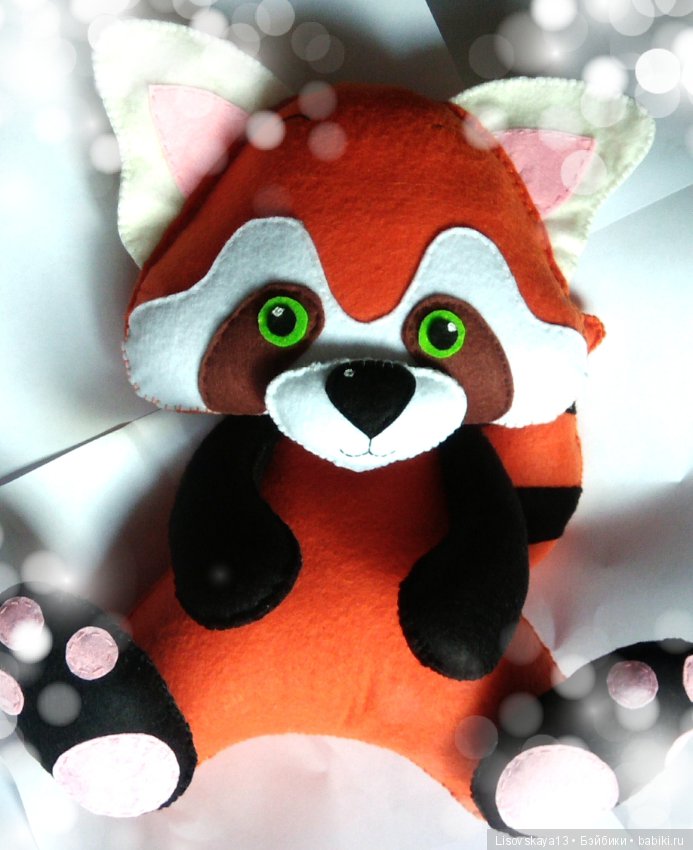 Красный енот — Текстильные игрушки и примитивы: кофейные (фото 2)