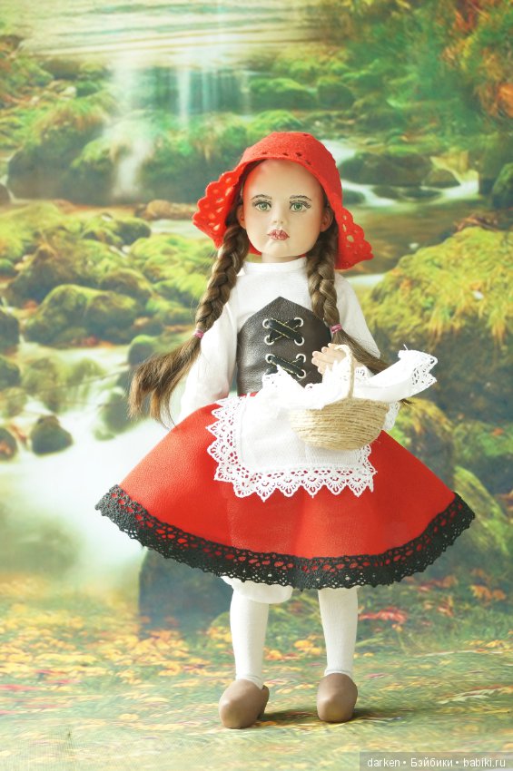 Красная шапочка. Шарнирная кукла Светланы Кузнецовой (фото 3)