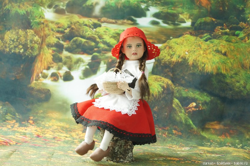 Красная шапочка. Шарнирная кукла Светланы Кузнецовой