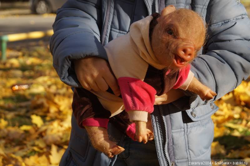 Осенний поросенок Фенечка - кукла реборн Рязановой Елены (фото 6)