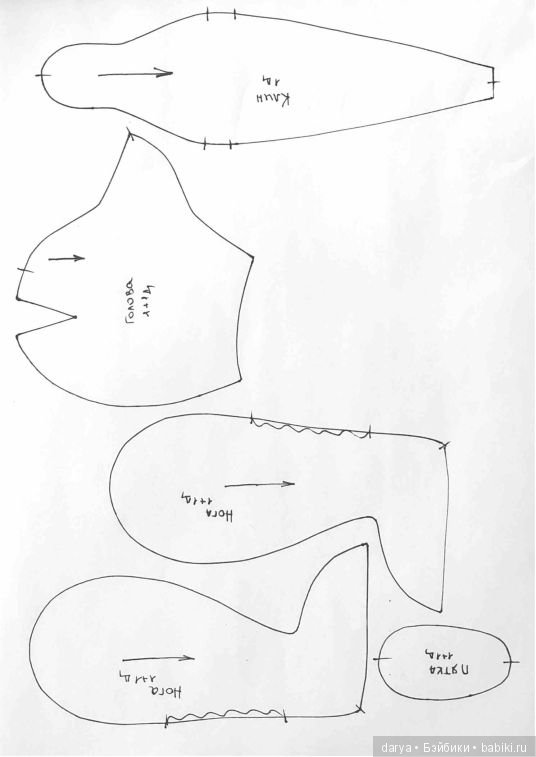 Выкройка мишки тедди, автор Наталья Климова (фото 2)