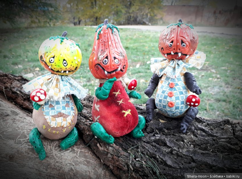Веселые тыковки к Хеллоуину. Авторские игрушки Егоровой Елены
