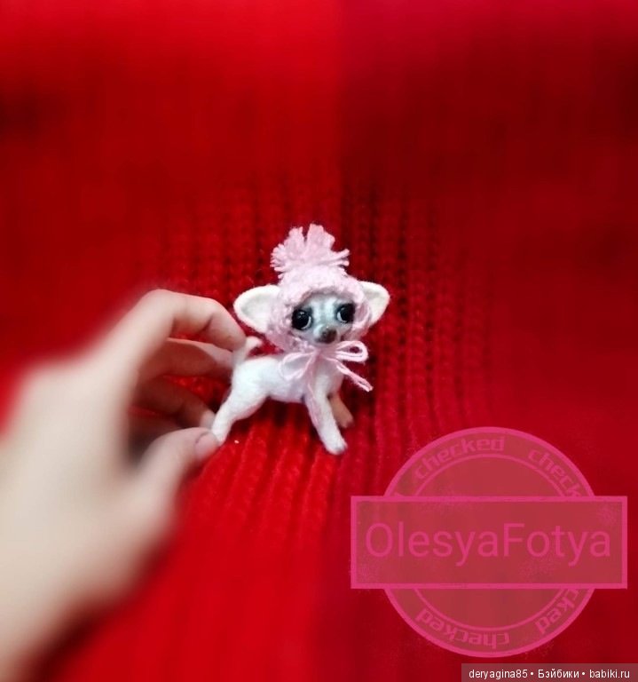 Брошки и микро чихуа — Валяные игрушки из шерсти: сухое валяние (фото 6)