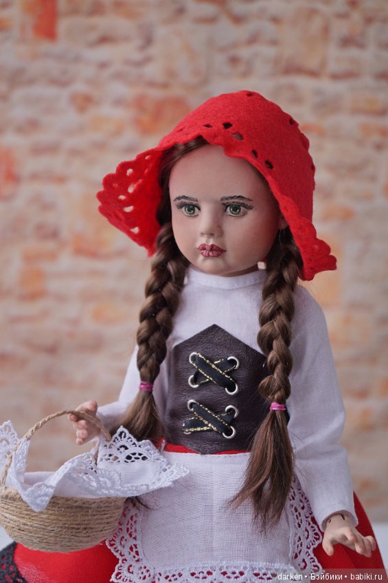 Красная шапочка. Шарнирная кукла из фарфора Светланы Кузнецовой (фото 6)