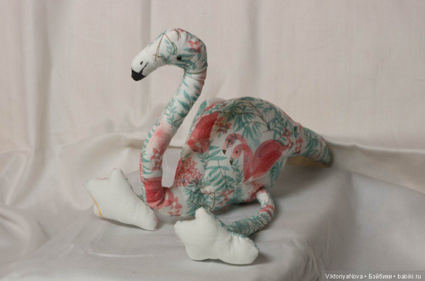 Фламинго "Тёма" — Текстильные игрушки и примитивы: кофейные (фото 3)