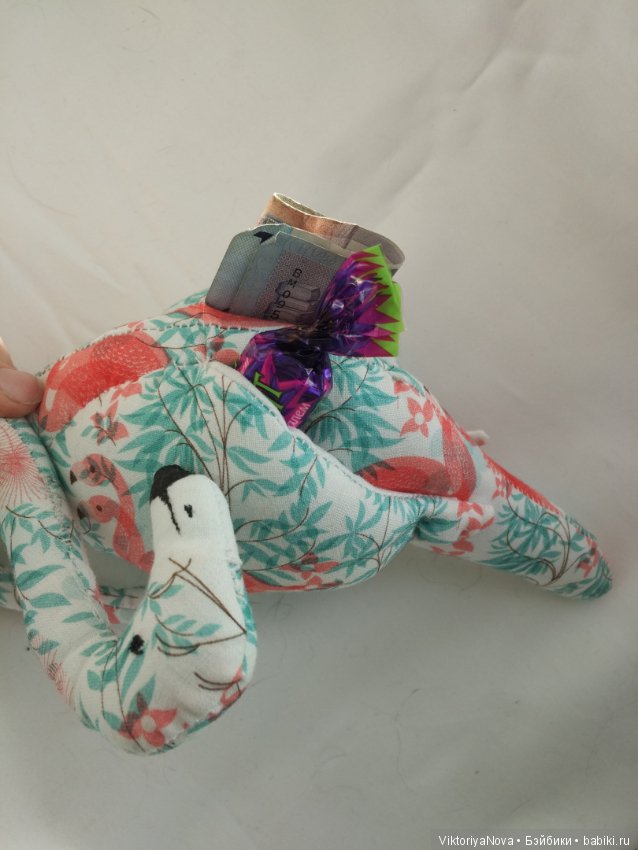 Фламинго "Тёма" — Текстильные игрушки и примитивы: кофейные (фото 2)