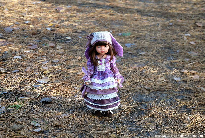 Зайка в осеннем лесу — ООАК Paola Reina (Паола Рейна) и испанских кукол: перерисовка (фото 6)