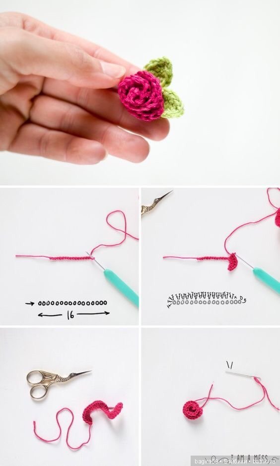 Схемы цветов + кольцо амигуруми