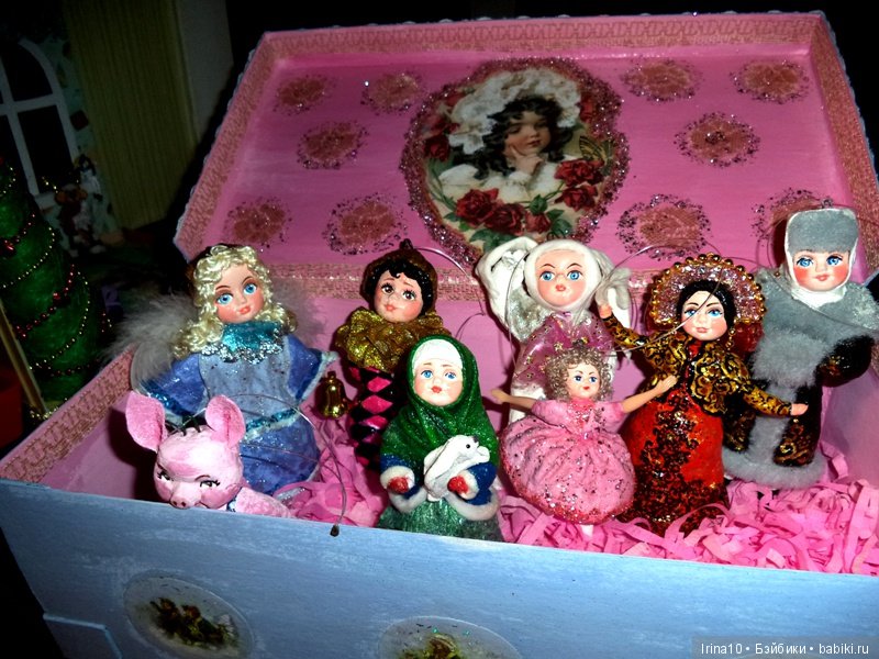 Набор ватных ёлочных игрушек