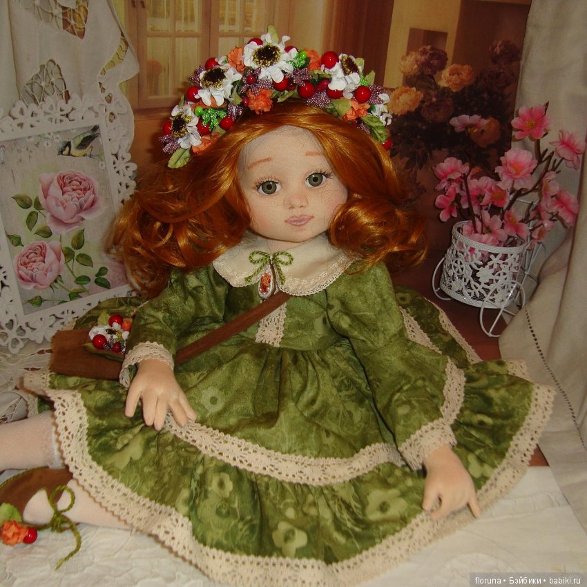 Маленькая Анжелика. Текстильная авторская кукла (фото 2)