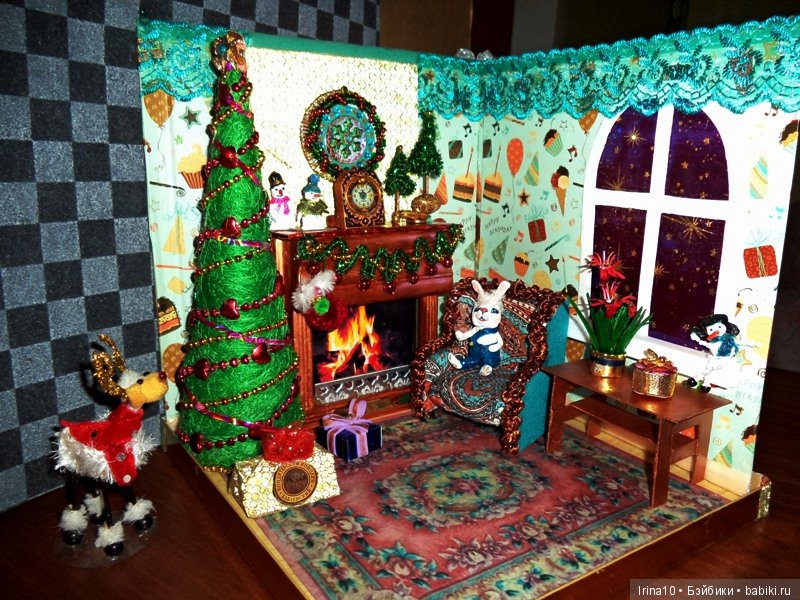 Новогодний румбокс №2 — Румбоксы и кукольные интерьеры: фото