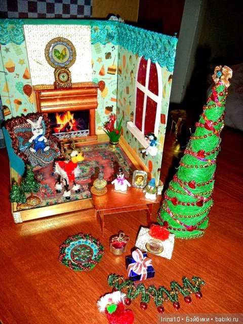 Новогодний румбокс №2 — Румбоксы и кукольные интерьеры: фото (фото 7)