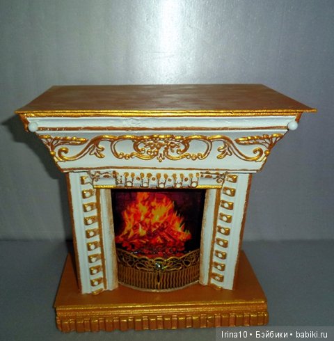 Камин с новогодними аксессуарами. Для кукол до 40 сантиметров (фото 2)