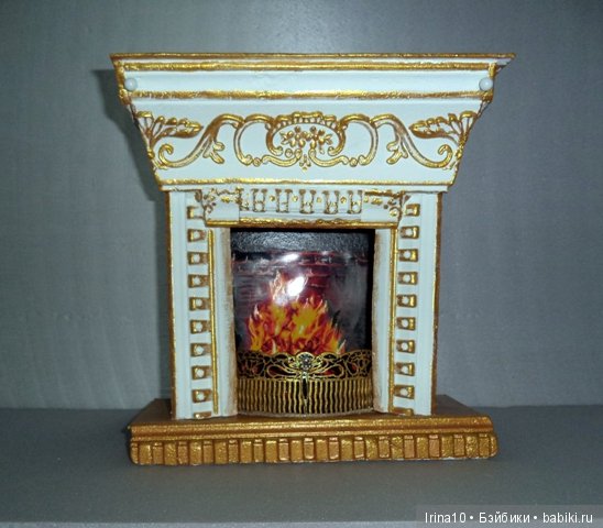 Камин с новогодними аксессуарами. Для кукол до 40 сантиметров