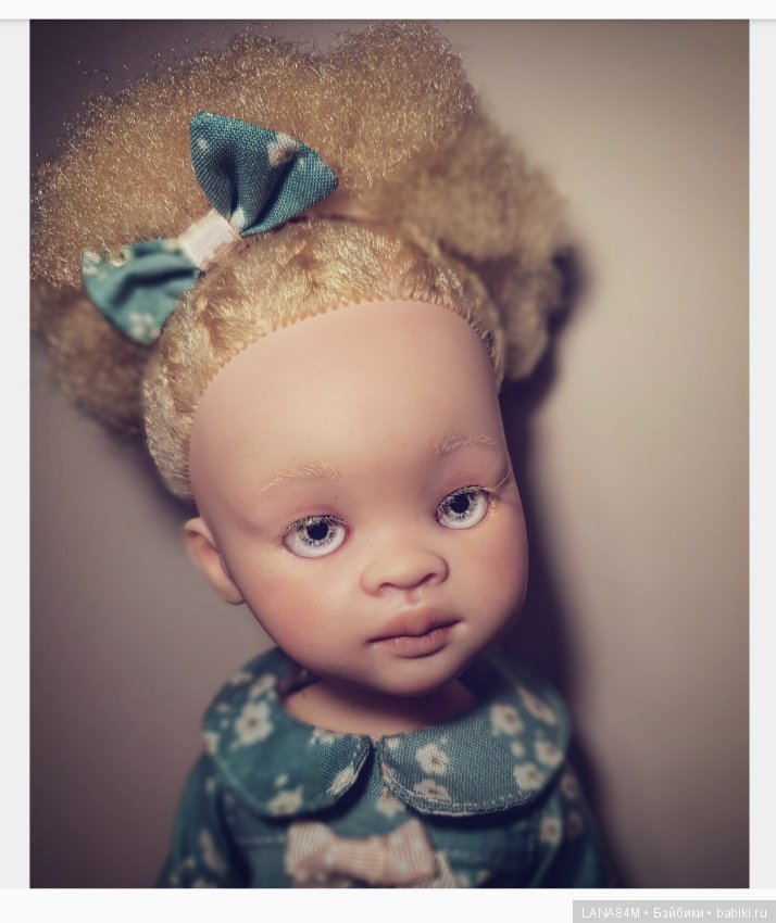 Моя альбиносочка Зури — ООАК Paola Reina (Паола Рейна) и испанских кукол: перерисовка (фото 5)