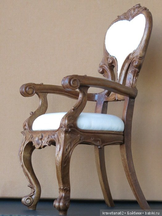 Резное кресло — Мебель для кукол и домиков: фото