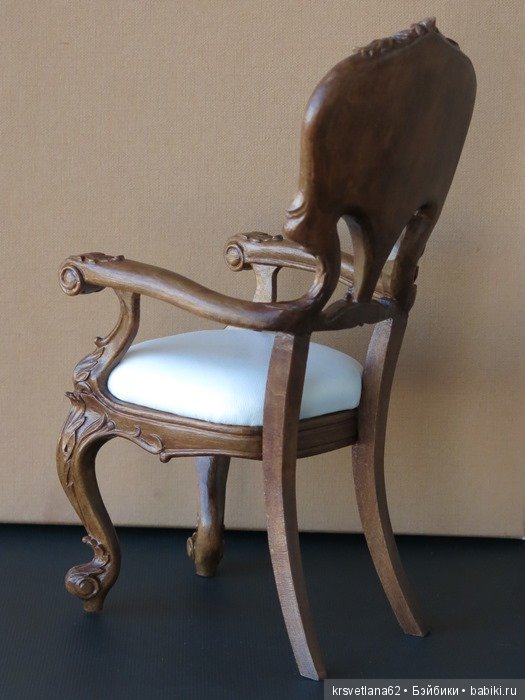Резное кресло — Мебель для кукол и домиков: фото