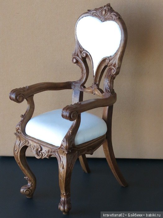 Резное кресло — Мебель для кукол и домиков: фото