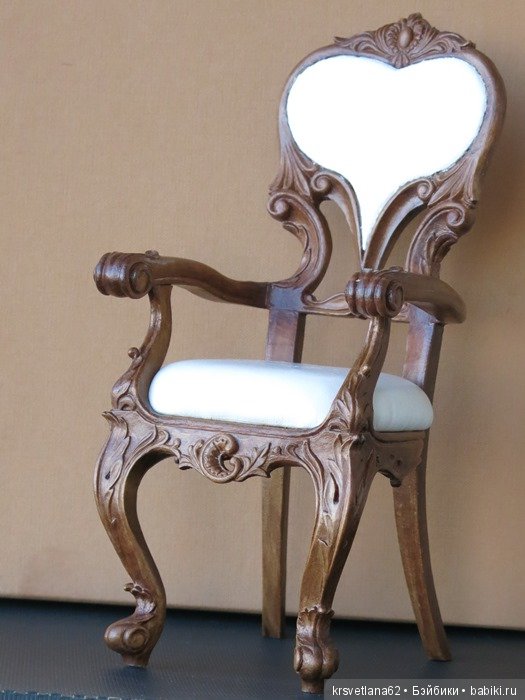 Резное кресло — Мебель для кукол и домиков: фото