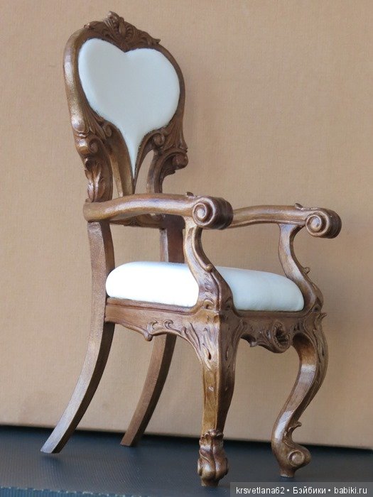 Резное кресло — Мебель для кукол и домиков: фото