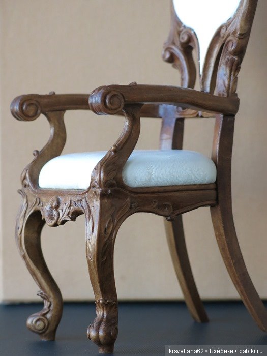 Резное кресло — Мебель для кукол и домиков: фото (фото 6)