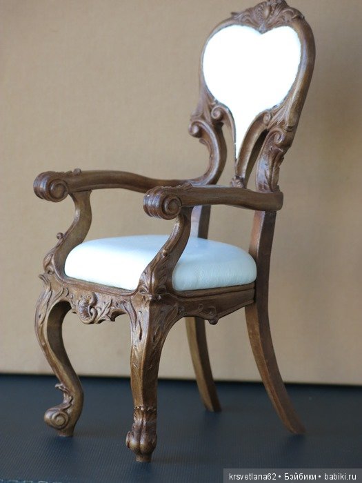 Резное кресло — Мебель для кукол и домиков: фото (фото 4)