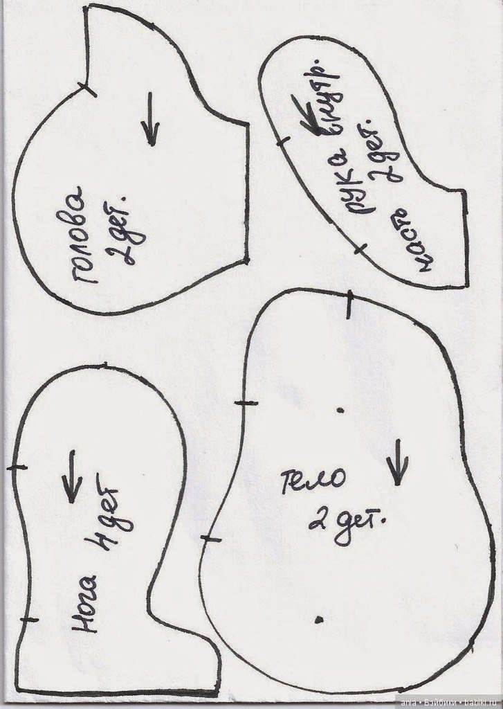 Выкройка мишки тедди "Топленое Молочко", автор Наталья Семенчева (фото 2)