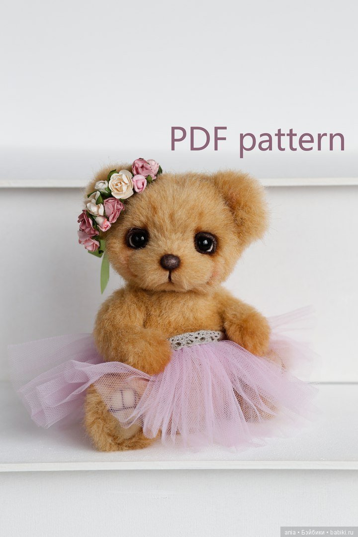 Мишка Тедди с выкройкой, автор Марина Качан