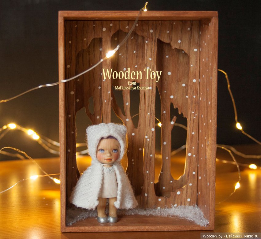 Деревянная куколка Первоснежка 7,5 см (фото 4)