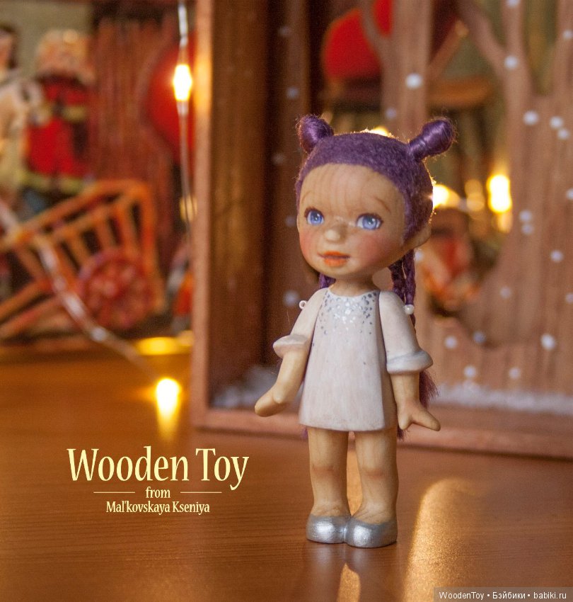 Деревянная куколка Первоснежка 7,5 см (фото 7)