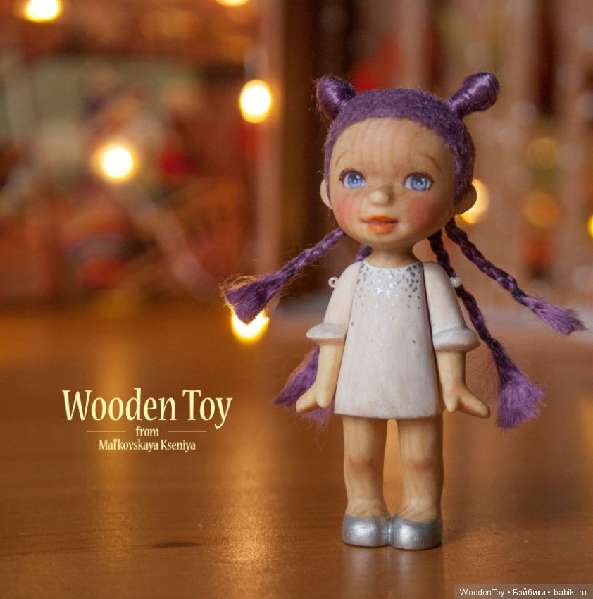 Деревянная куколка Первоснежка 7,5 см (фото 10)