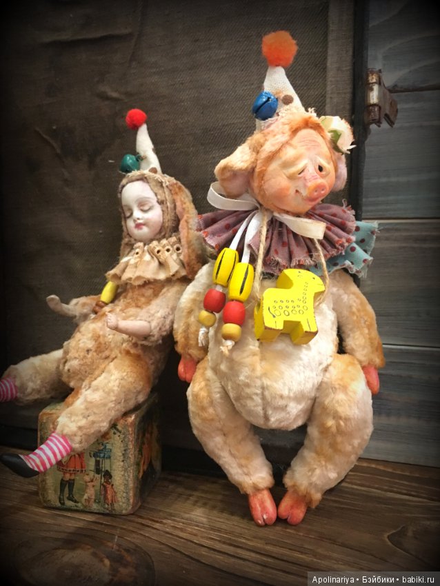 Пэдди... поросенок-тедди-долл. коллекция "Винтажный цирк"