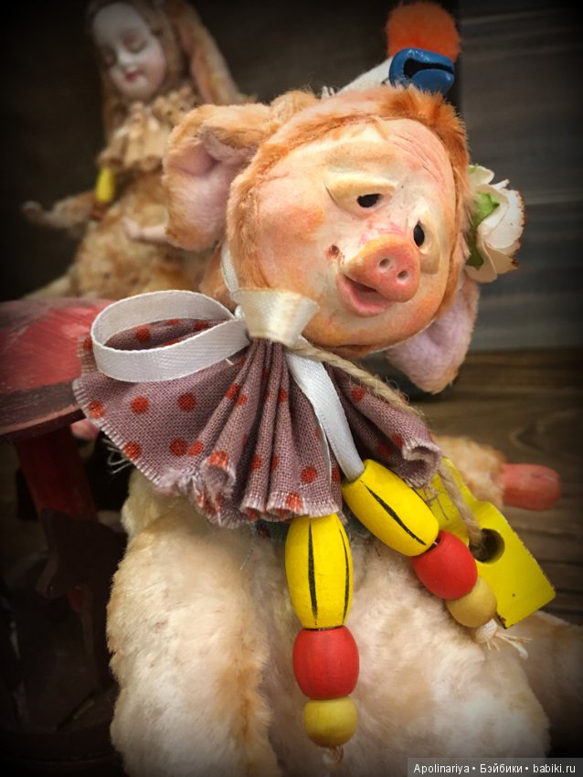 Пэдди... поросенок-тедди-долл. коллекция "Винтажный цирк"