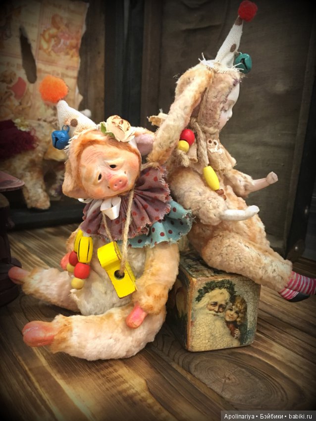 Пэдди... поросенок-тедди-долл. коллекция "Винтажный цирк" (фото 5)