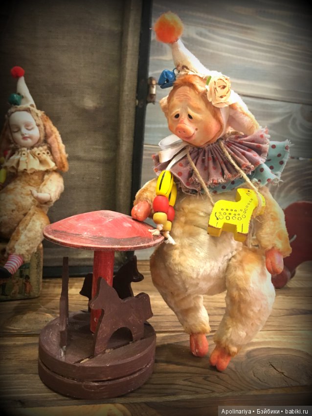 Пэдди... поросенок-тедди-долл. коллекция "Винтажный цирк"