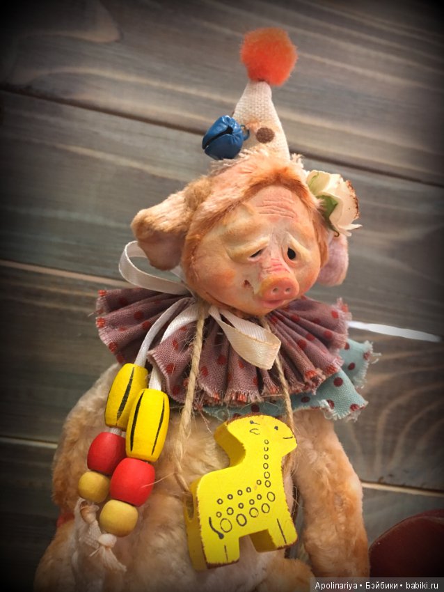 Пэдди... поросенок-тедди-долл. коллекция "Винтажный цирк"