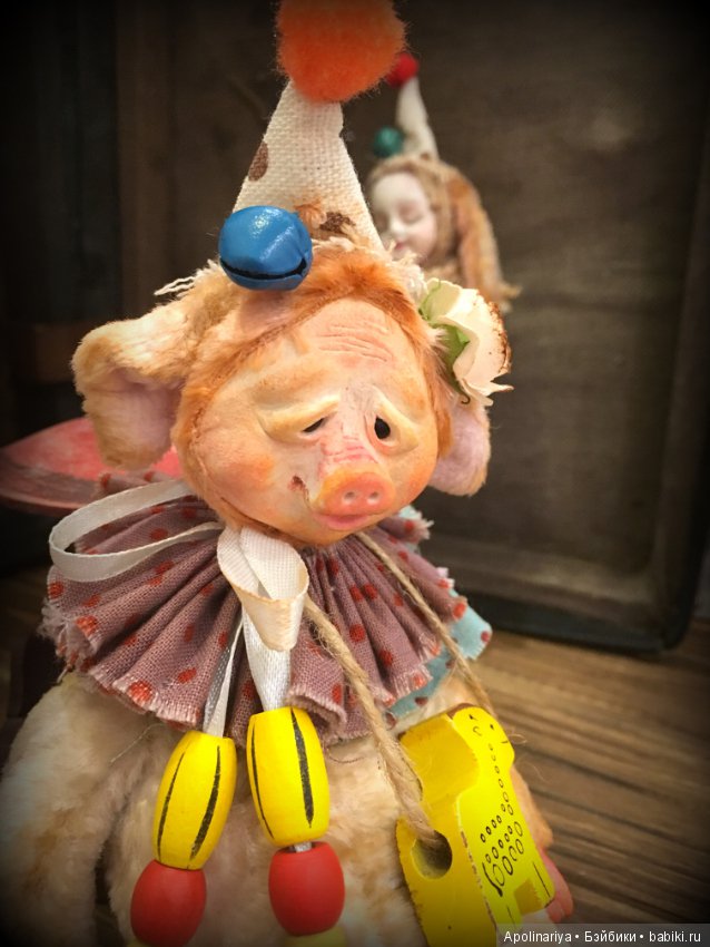 Пэдди... поросенок-тедди-долл. коллекция "Винтажный цирк"